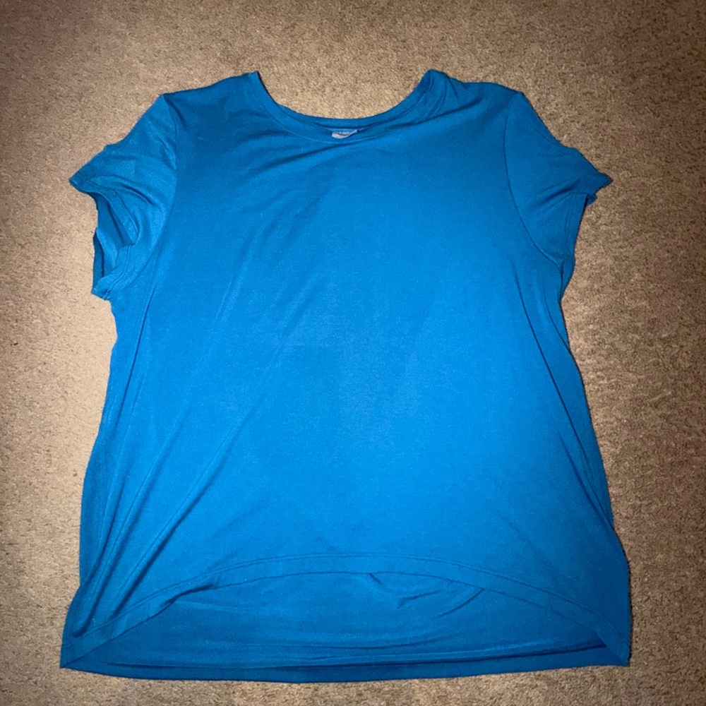 Athleta Vibrant Blue Short Sleeve Tee